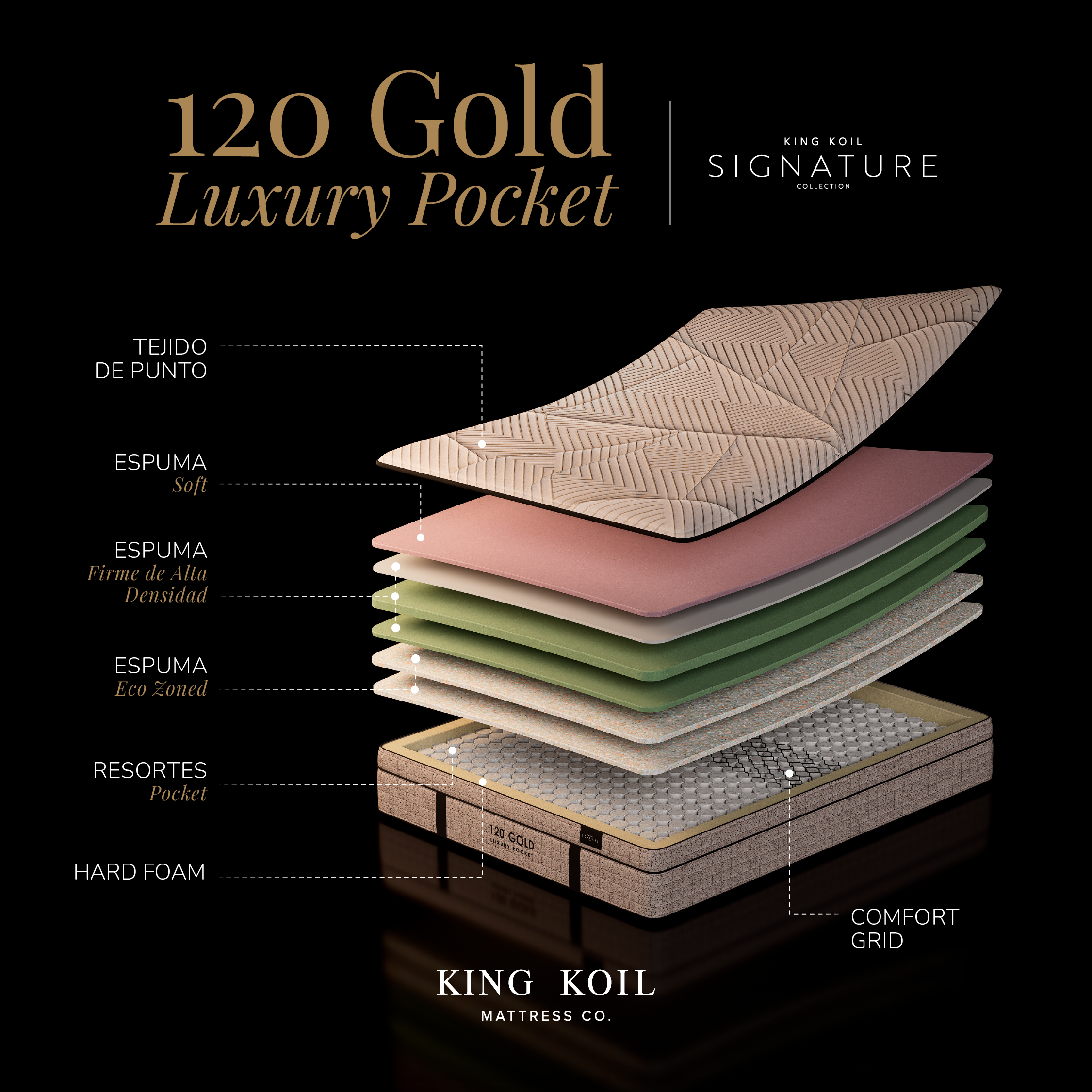 Infografía 120GoldLuxuryPocket Signature